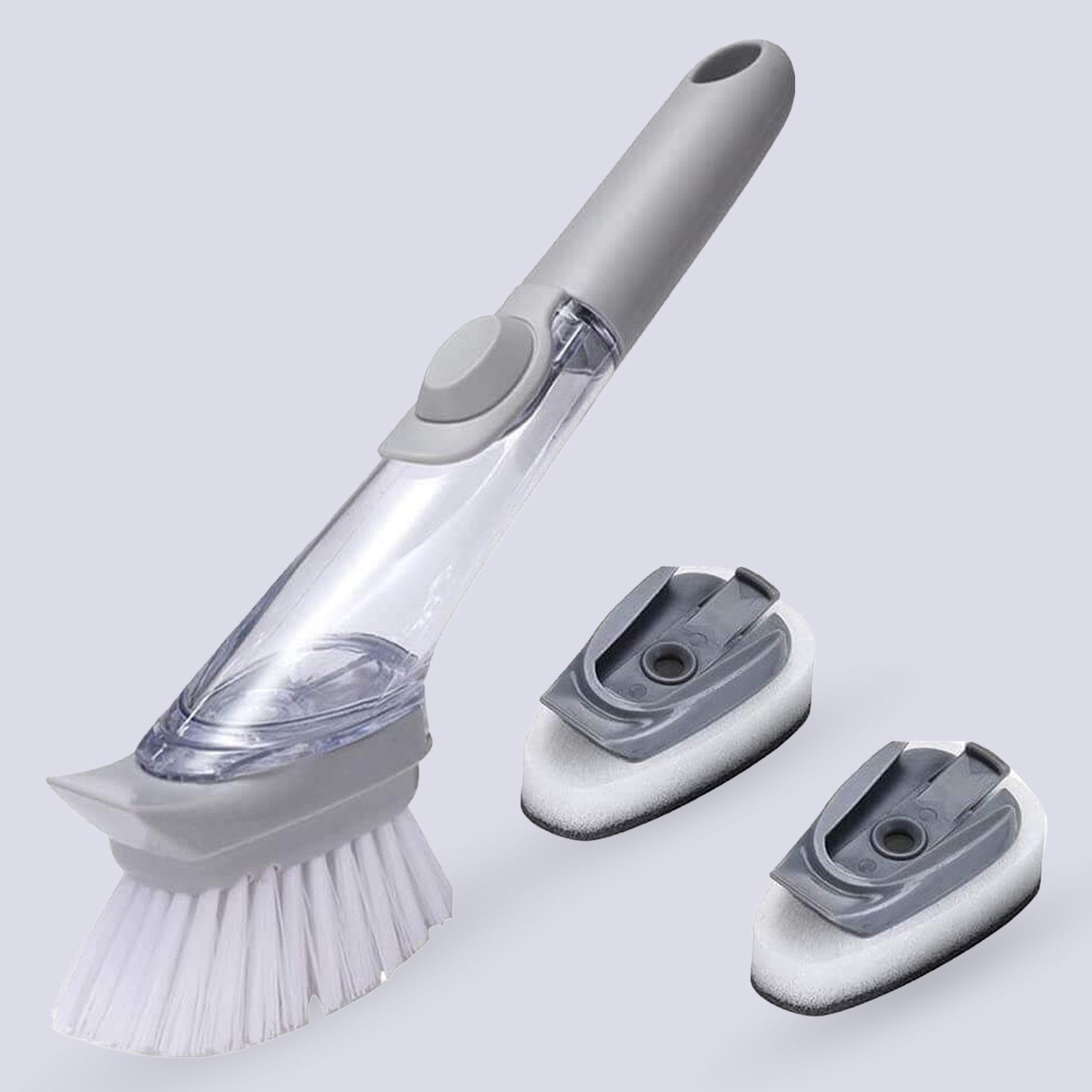 1271B Dish Scrubber with Soap Dispenser, Soap Dispensing Dish Brush Set, Dishwashing Brushes Kitchen Scrub Dish Wand for Dishes Sink Pot Pan Cleaning and Washing,1 Handle,3Refill Replacement Head 1271B Dish Scrubber with Soap Dispenser, Soap Dispensing Dish Brush Set, Dishwashing Brushes Kitchen Scrub Dish Wand for Dishes Sink Pot Pan Cleaning and Washing,1 Handle,3Refill Replacement Head